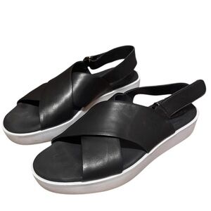 Vaneli Hydra Women's Black and White Sandals, Size 8, Comfort Sandals,